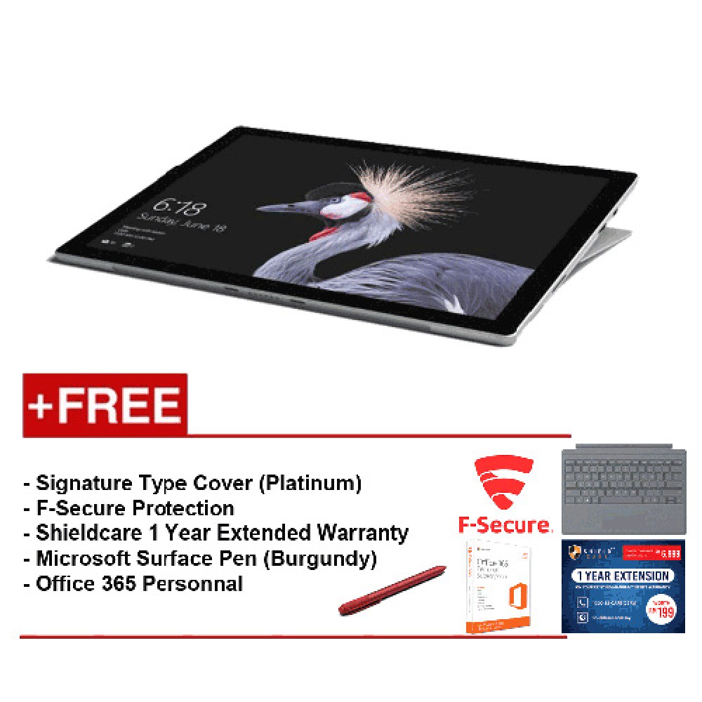 NEW Microsoft Surface Pro-Core i5 8G/256GB Free Surface Pro Type Cover (Platinum) + Shieldcare 1 Year Extended Warranty + F-Secure End Point Protection + Office 365 Personal + Microsoft Surface Pen (Burgundy) NEW Microsoft Surface Pro-Core i5 8G/256GB Free Surface Pro Type Cover (Platinum) + Shieldcare 1 Year Extended Warranty + F-Secure End Point Protection + Office 365 Personal + Microsoft Surface Pen (Burgundy)