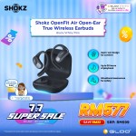 Shokz OpenFit Air Open-Ear True Wireless Earbuds - Black T511-ST-BK 810092678663