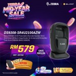Zebra DS9308 1D 2D Presentation Barcode Scanner Omni Directional QR Black Image Reader for Screen and Printed Bar Code Scan (DS9308-SR4U2100AZW)