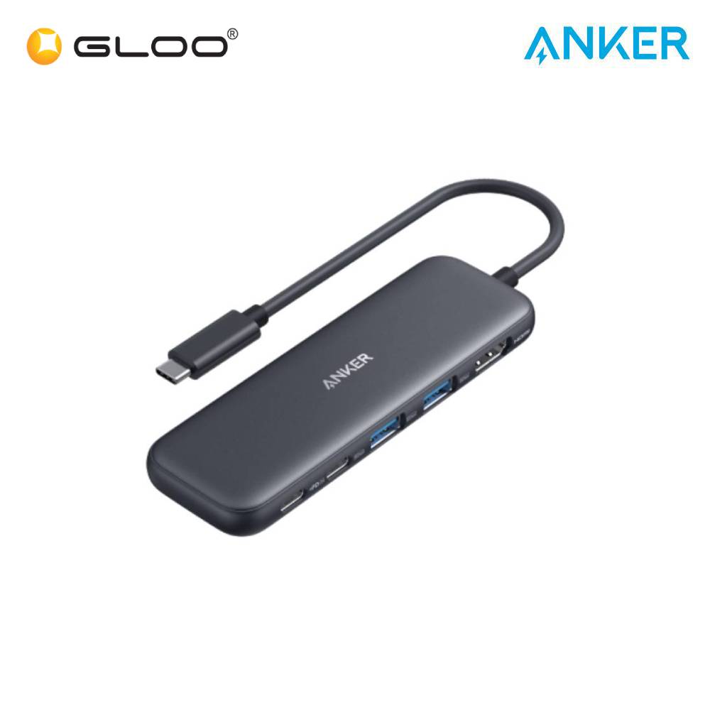 Anker 332 USB-C Hub 5-In-1 to HDMI/USB-C Port/2 USB-A Ports/PD-in port