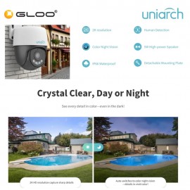 Uniarch P2A 3MP 4.0mm Outdoor PT WiFi CCTV Camera IR Night Vision Two-Way Audio