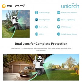 Uniarch P2S 6MP (3+3) Outdoor PT WiFi CCTV Camera IR Night Vision
