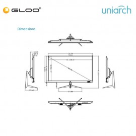 Uniarch MW3232-V-DT 32" FHD VA Monitor 75Hz 8ms HDMI VGA Built-in Speaker