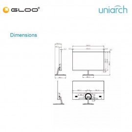 Uniarch MW-LC24-S 24" FHD IPS Monitor 100Hz 5ms HDMI VGA Built-in Speaker