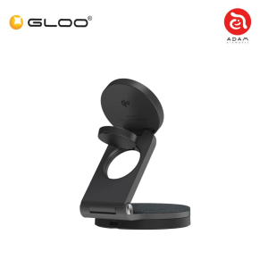 ADAM elements Mag 360 Qi2 3-in-1 Foldable Travel Charging Station APAADMAG360GY 840741115720