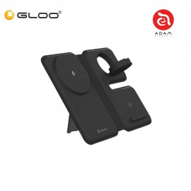 ADAM elements Mag Book Qi2 3-in-1 Wireless Charging Station with Stand (Black) APAADMAGBOKBK 840741115737