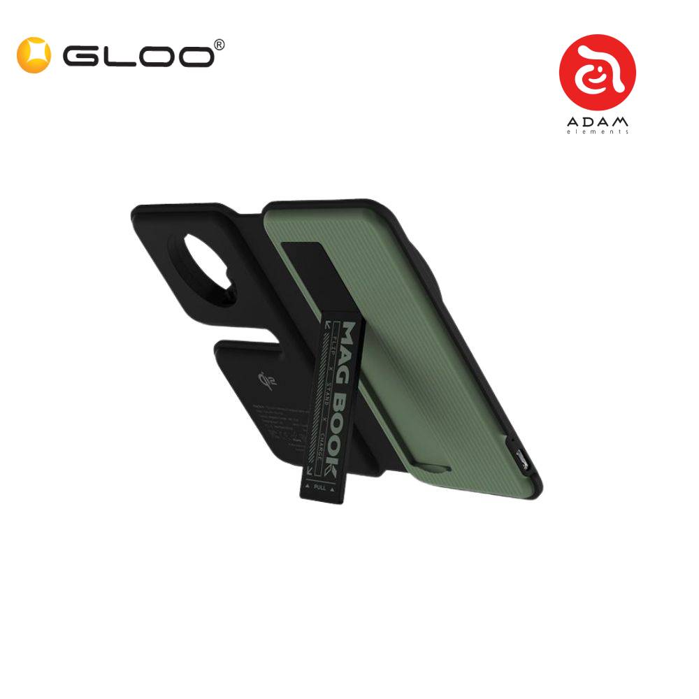 ADAM elements Mag Book Qi2 3-in-1 Wireless Charging Station with Stand (Green) APAADMAGBOKGN 840741115744