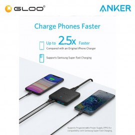 Anker Powerport Atom III 65W Slim - Black 