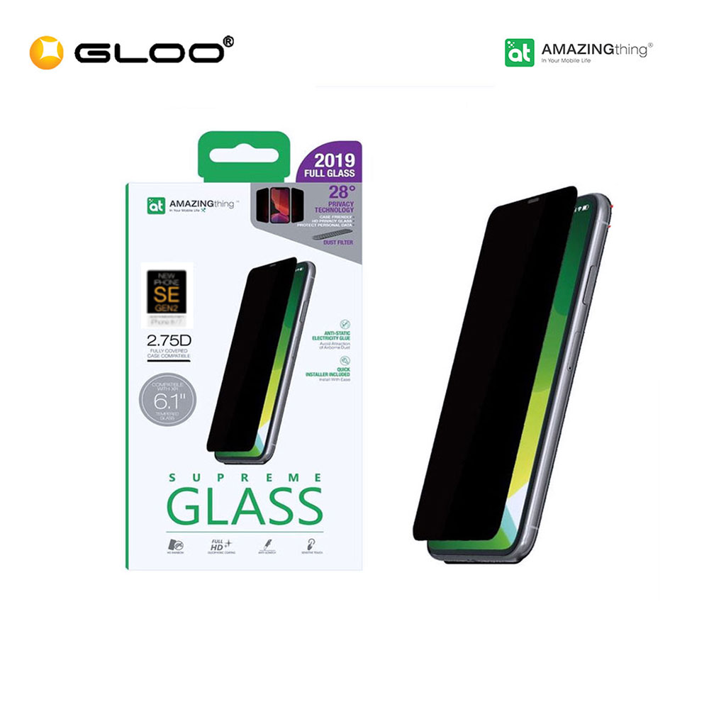 AMAZINGthing iPhone SE 2.75D Dust Filter Glass (Black) 4892878059213