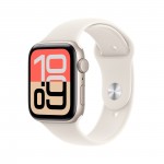 Apple Watch SE 3 GPS + Cellular 44mm Starlight Aluminium Case with Starlight Sport Band - M/L MEPF4X/A