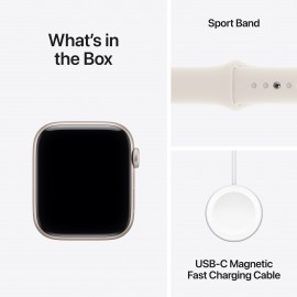 Apple Watch SE 3 GPS + Cellular 44mm Starlight Aluminium Case with Starlight Sport Band - M/L MEPF4X/A