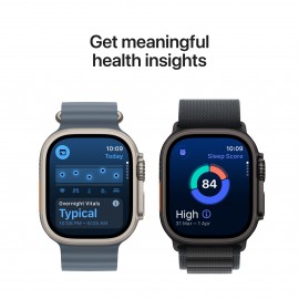 Apple Watch Ultra 3 GPS + Cellular 49mm Natural Titanium Case with Anchor Blue Ocean Band MEWH4X/A