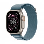 Apple Watch Ultra 3 GPS + Cellular 49mm Natural Titanium Case with Light Blue Alpine Loop - Large MEWP4X/A