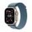 Apple Watch Ultra 3 GPS + Cellular 49mm Natural Titanium Case with Light Blue Alpine Loop - Large MEWP4X/A