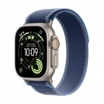 Apple Watch Ultra 3 GPS + Cellular 49mm Natural Titanium Case with Blue/Bright Blue Trail Loop - M/L MEWU4X/A