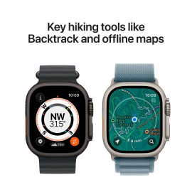 Apple Watch Ultra 3 GPS + Cellular 49mm Natural Titanium Case with Blue/Bright Blue Trail Loop - M/L MEWU4X/A