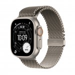 Apple Watch Ultra 3 GPS + Cellular 49mm Natural Titanium Case with Natural Titanium Milanese Loop - Large MF0E4X/A