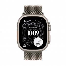 Apple Watch Ultra 3 GPS + Cellular 49mm Natural Titanium Case with Natural Titanium Milanese Loop - Large MF0E4X/A