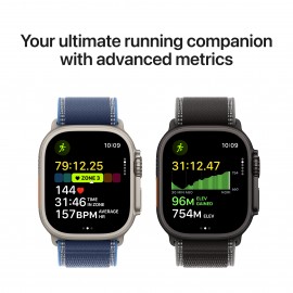 Apple Watch Ultra 3 GPS + Cellular 49mm Natural Titanium Case with Natural Titanium Milanese Loop - Large MF0E4X/A