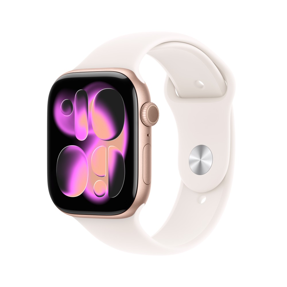 Apple Watch Series 11 GPS + Cellular 42mm Rose Gold Aluminium Case with Light Blush Sport Band - M/L MF8F4X/A