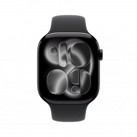 Apple Watch Series 11 GPS + Cellular 46mm Jet Black Aluminium Case with Black Sport Band - S/M MFC24X/A