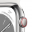 Apple Watch Series 8 GPS + Cellular, 41mm Silver Stainless Steel Case with White Sport Band