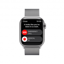 Apple Watch Series 8 GPS + Cellular, 41mm Silver Stainless Steel Case with Silver Milanese Loop