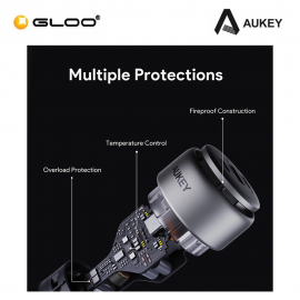 Aukey CC-P3 100W PPS Fast Charging Car Charger Dual USB-C and USB-A 689323788156