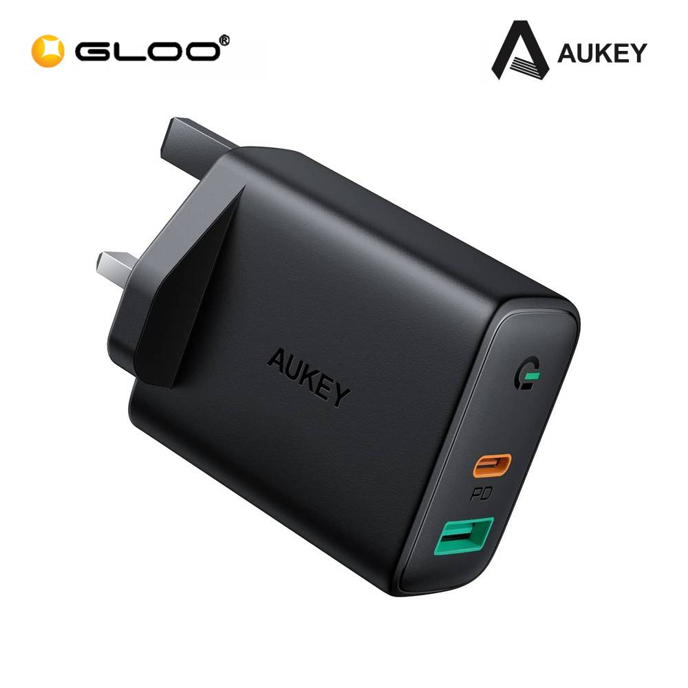 AUKEY PA-D1 Focus Dual-Port 30W PD Wall Charger with GaN Tech Dynamic Detect 608119198559