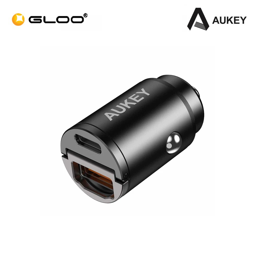 AUKEY 30W PD Metal Dual Port Fast Car Charger with PPS & QC3.0 CC-A3