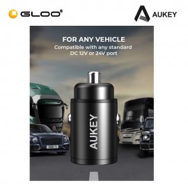 AUKEY 30W PD Metal Dual Port Fast Car Charger with PPS & QC3.0 CC-A3