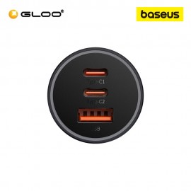 Baseus Golden Contactor Pro Triple Fast Charge Car Charger 65W A+2C - Dark Gray 6932172610289