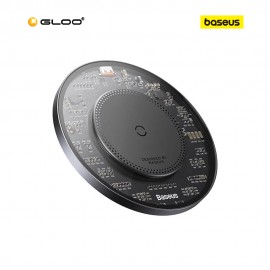 Baseus Simple 2 Wireless Charger 15W Cluster Black（Include: Cable Type-C To Type-C 24W 12V/2A 1m Cluster Black) 6932172624507