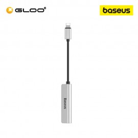 Baseus 3-in-1 iP Male to Dual iP & 3.5mm Female Adapter L52 - Silver 6953156288461