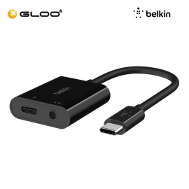 Belkin RockStar™ 3.5mm Audio + USB-C Charge Adapter 16CM CABLE NPA004btBK