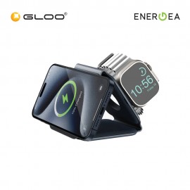 ENERGEA BAZIC GOMAG TRIO PLUS, 3IN1 ELEVATED FOLDABLE MAGNETIC WIRELESS CHARGER 15W - BLUE 8885020100624