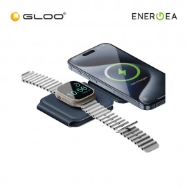 ENERGEA BAZIC GOMAG TRIO PLUS, 3IN1 ELEVATED FOLDABLE MAGNETIC WIRELESS CHARGER 15W - BLUE 8885020100624