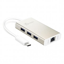 J5 USB Type-C Gigabit Ethernet & USB3.0 Hub Multi-Adapter JCH471 847626001215