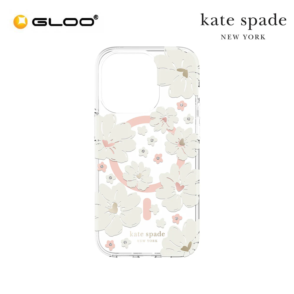 KATE SPADE New York Protective Hardshell for Magsafe case for iPhone 14 Pro Max 6.7" - Classic Peony Cream