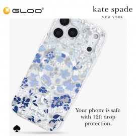 Kate Spade Flowered Blue Protective Hardshell - iPhone 17 Pro