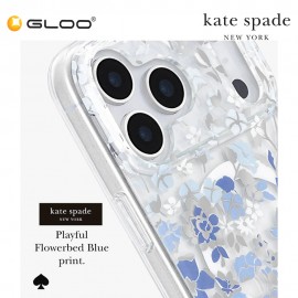 Kate Spade Flowered Blue Protective Hardshell - iPhone 17 Pro
