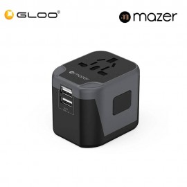 Mazer IFTravel120 Infinite 2 USB-A World Travel Charger - Grey 8881304544108