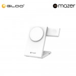 Mazer MagFold02/Qi2 Certified 20W Foldable 3in1 Wireless charger - White 8881304544795