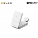Mazer MagFold05/Qi2 Certified 23W Foldable 3in1 Wireless Charger - White 8881304544818