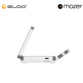 Mazer MagFold05/Qi2 Certified 23W Foldable 3in1 Wireless Charger - White 8881304544818