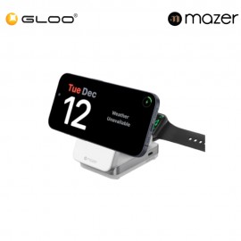 Mazer MagFold05/Qi2 Certified 23W Foldable 3in1 Wireless Charger - White 8881304544818