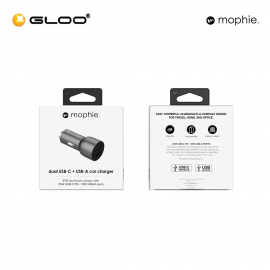 Mophie Car Charger USB-C & USB-A 37W - Space Grey 840056174597