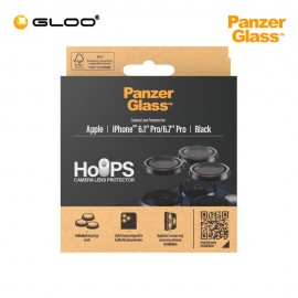 PanzerGlass Camera Lens Protector Hoop Optic Rings iPhone 15 Pro/15 Pro Max - Black 5711724011399