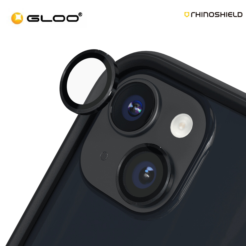 RhinoShield iPhone 15/15 Plus Tempered Glass Lens Protector - Black 4711366129200