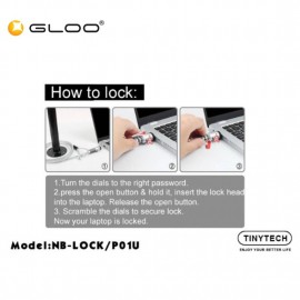 TINYTECH LAPTOP USB LOCK - NB-LOCK-P01U